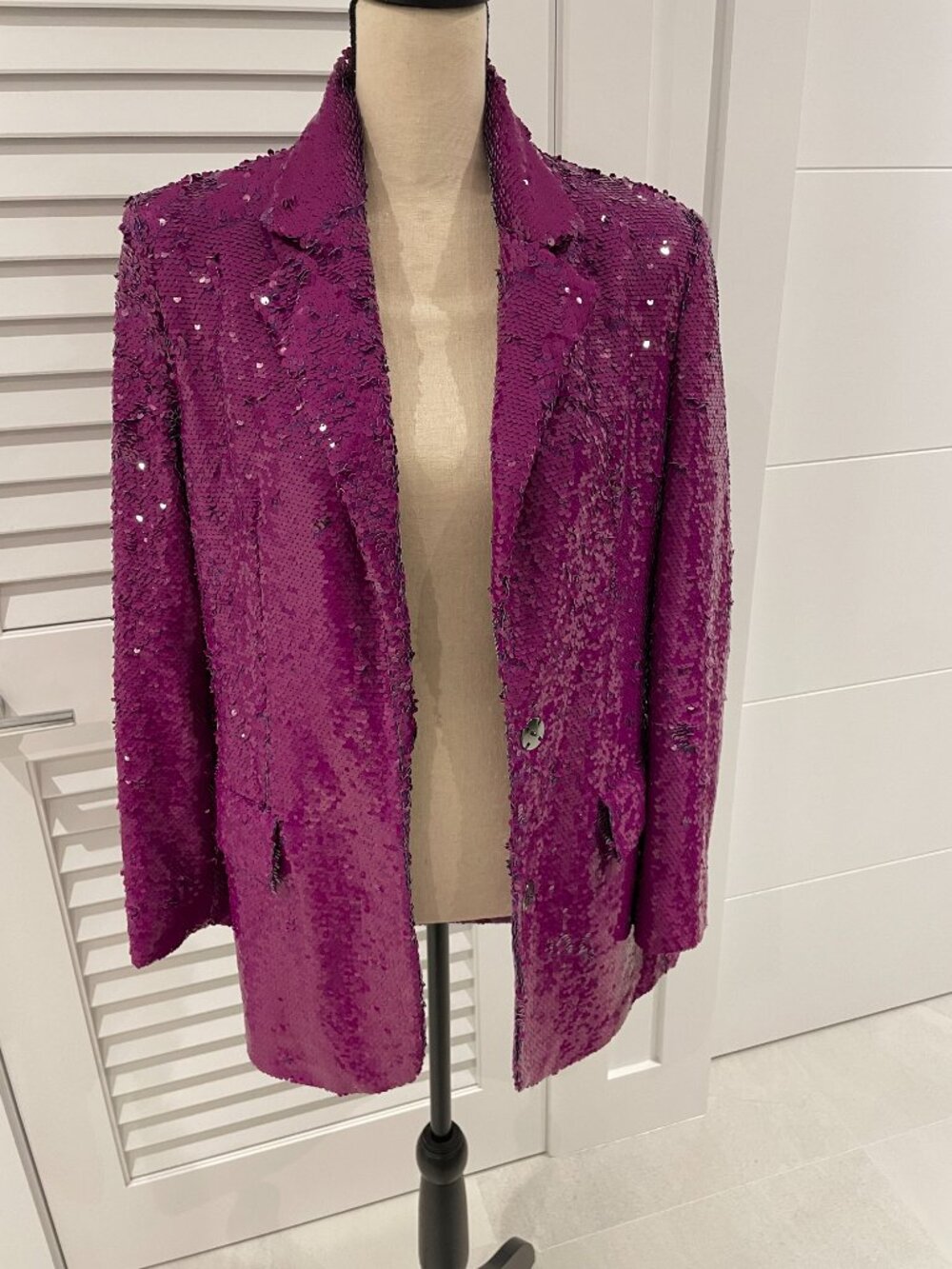 ZARA Purple Sequin Blazer